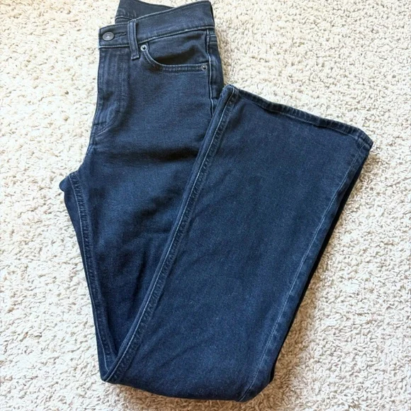 Calvin Klein Dark Blue Flare Jeans - Picture 2 of 5